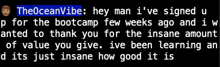Moon Dev testimonial 109