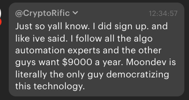 Moon Dev testimonial 114